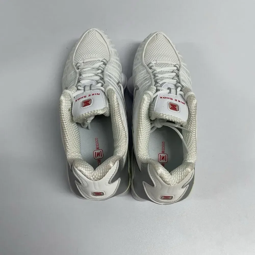 Nike Wmns Shox TL White Silver 2023 AR3566 100 Size 8.5 Women Vintage Yellowing